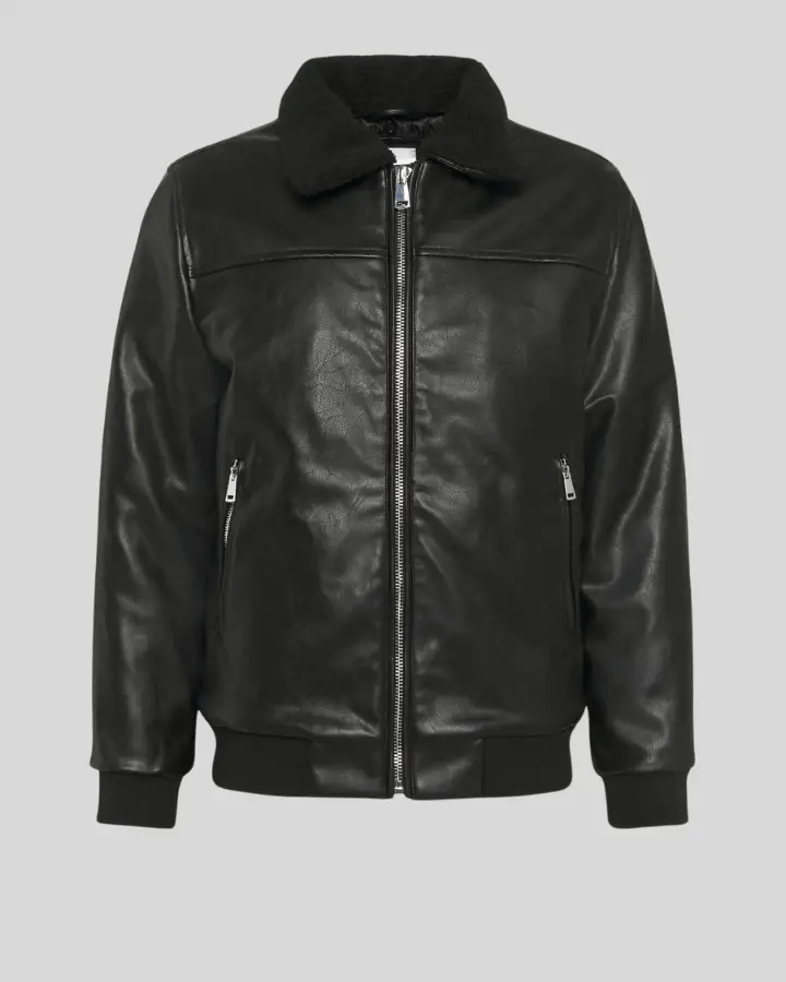 Jett Black Bomber Leather Jacket - Rare Leather