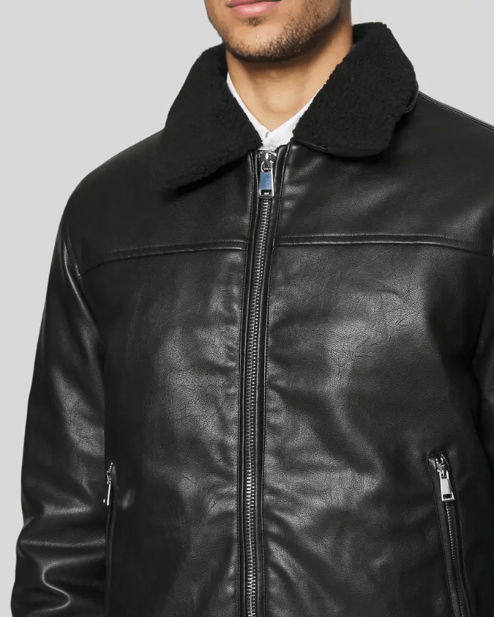 Jett Black Bomber Leather Jacket - Rare Leather