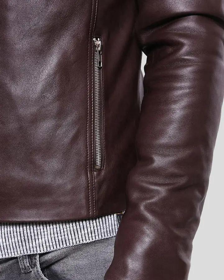 Joey Brown Leather Racer Jacket - Rare Leather