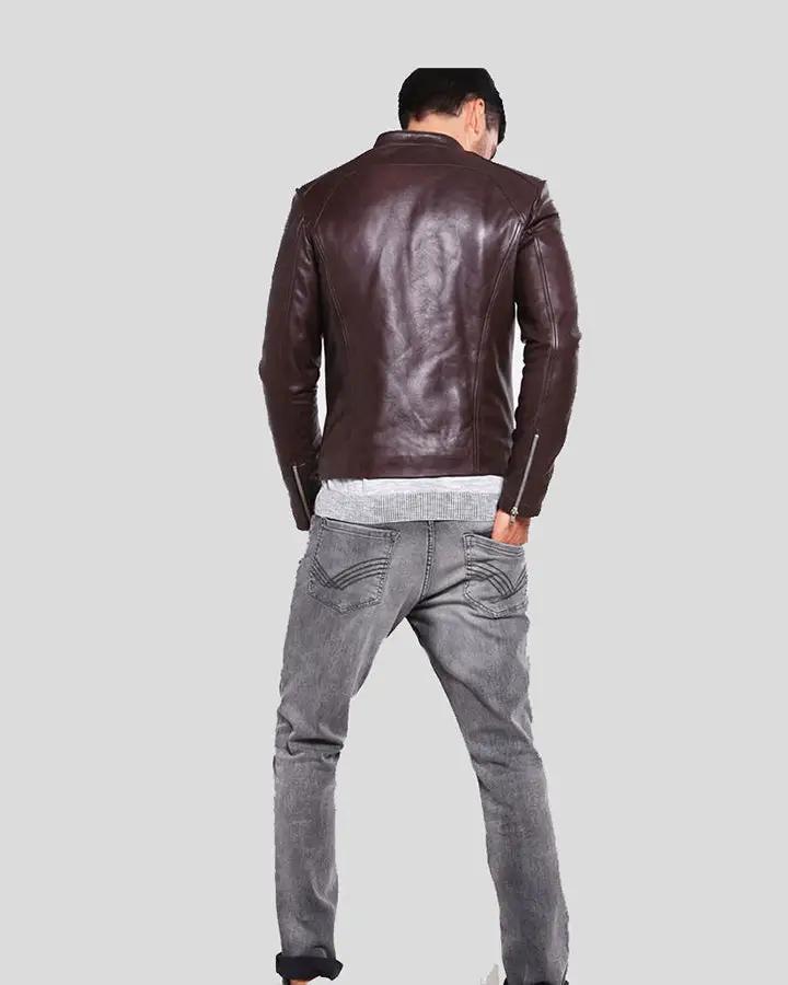 Joey Brown Leather Racer Jacket - Rare Leather