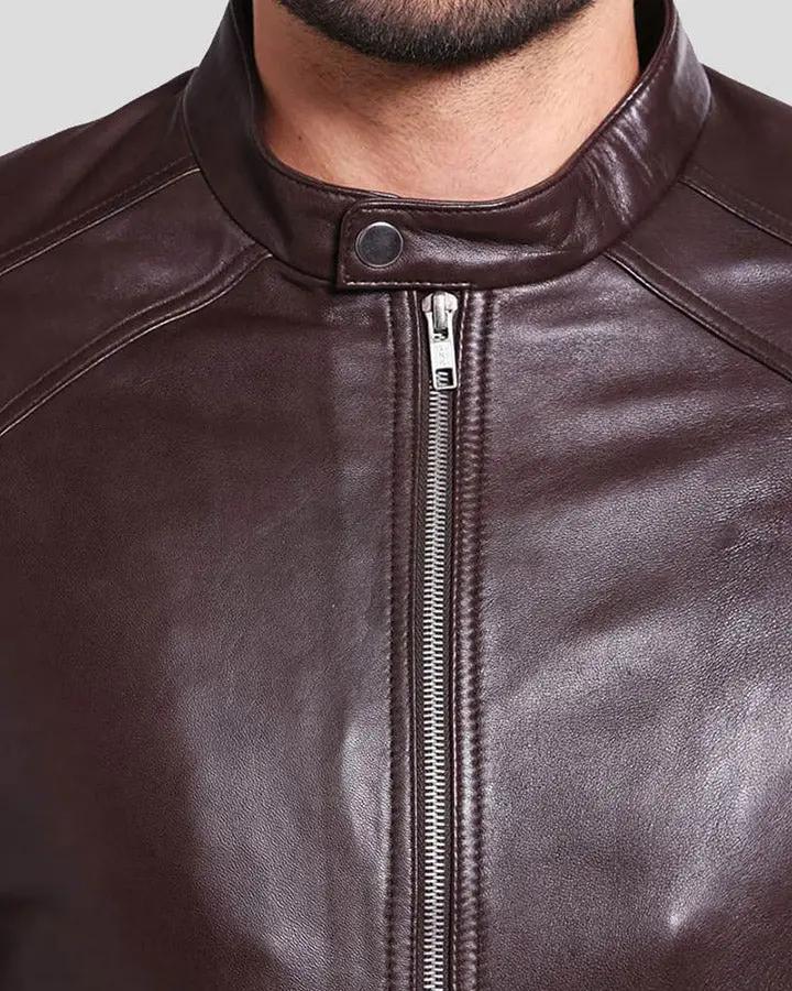 Joey Brown Leather Racer Jacket - Rare Leather