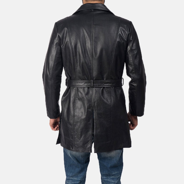 Jordan Black Leather Coat - Rare Leather