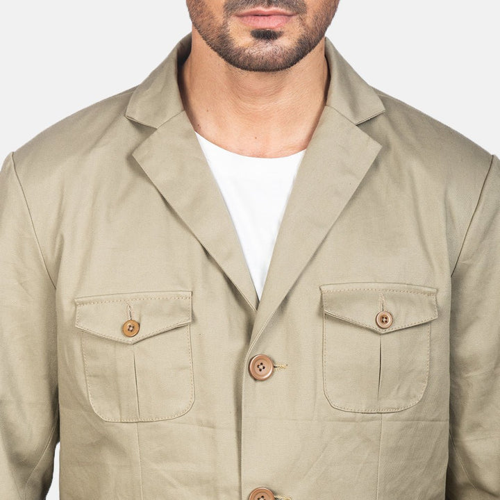 Kajetan Beige Safari Jacket - Rare Leather