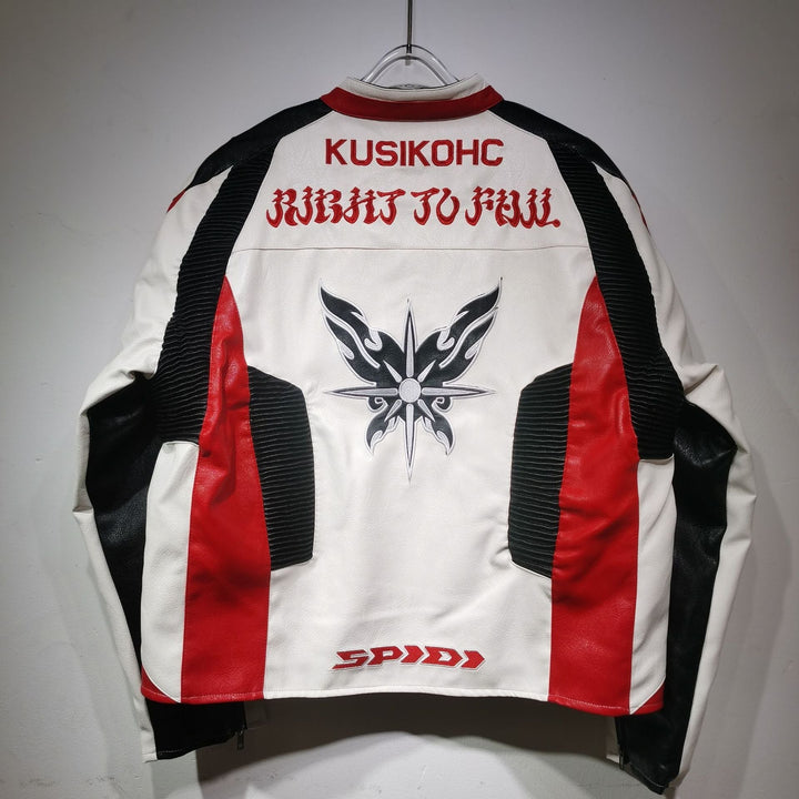 Kusikohc Leather Vintage Racing Jacket - Rare Leather Order Now !!