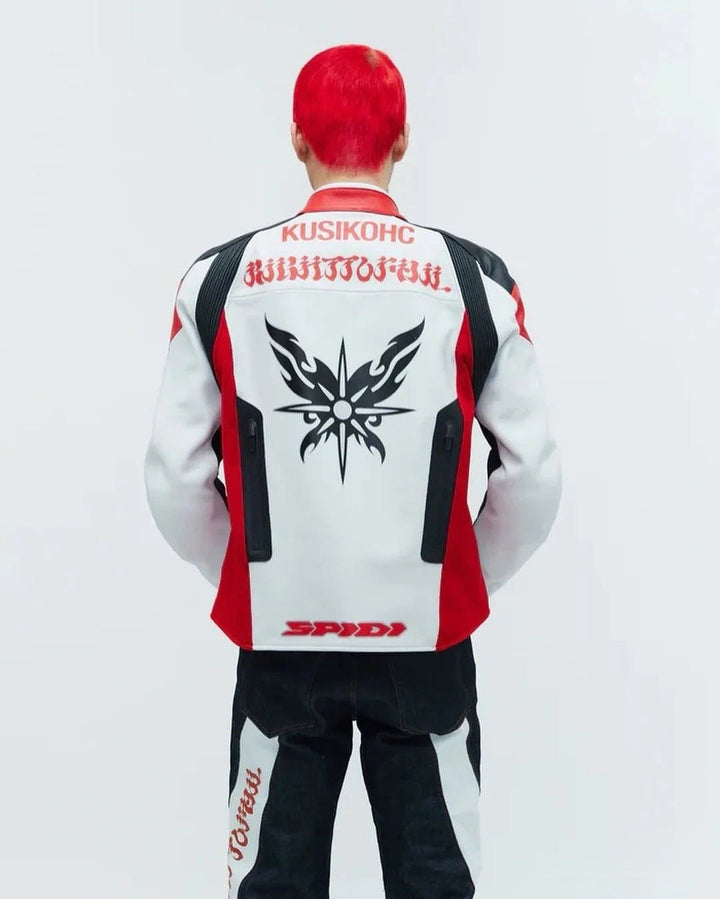 Kusikohc Leather Vintage Racing Jacket - Rare Leather Order Now !!