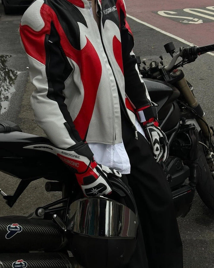 Kusikohc Leather Vintage Racing Jacket - Rare Leather Order Now !!