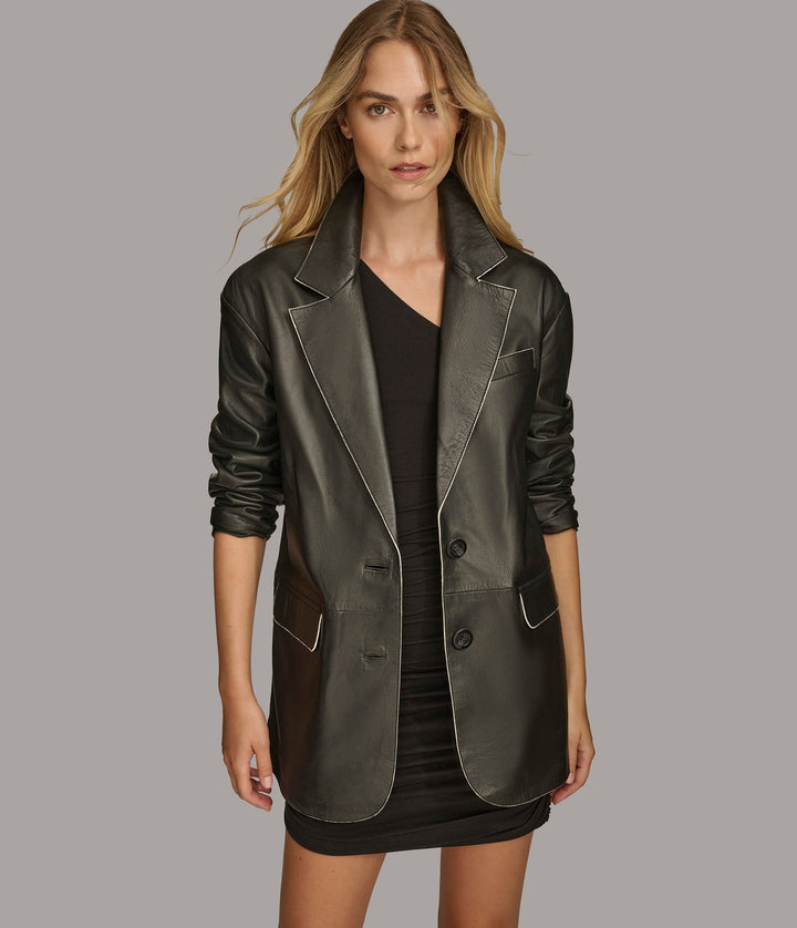 Lana Painted Edge Blazer - Rare Leather