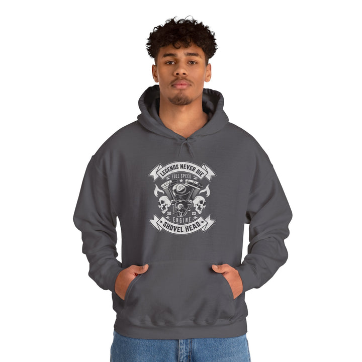 Legends Never Die Hoodie: Perfect for Motorcycle Enthusiasts, Bikers - Rare Leather Order Now !!