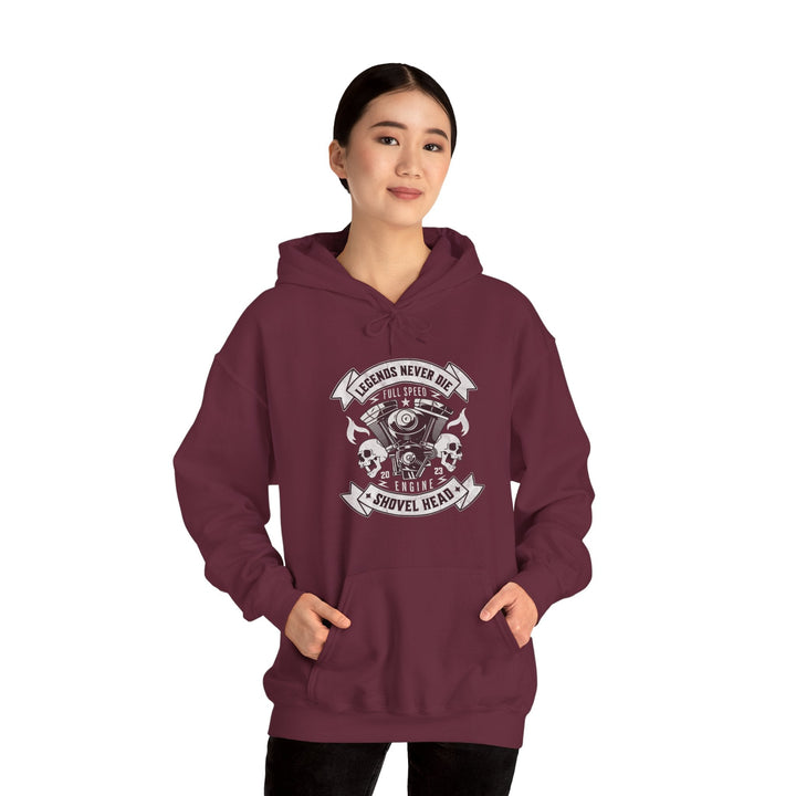 Legends Never Die Hoodie: Perfect for Motorcycle Enthusiasts, Bikers - Rare Leather Order Now !!