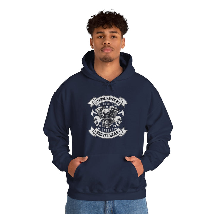 Legends Never Die Hoodie: Perfect for Motorcycle Enthusiasts, Bikers - Rare Leather Order Now !!