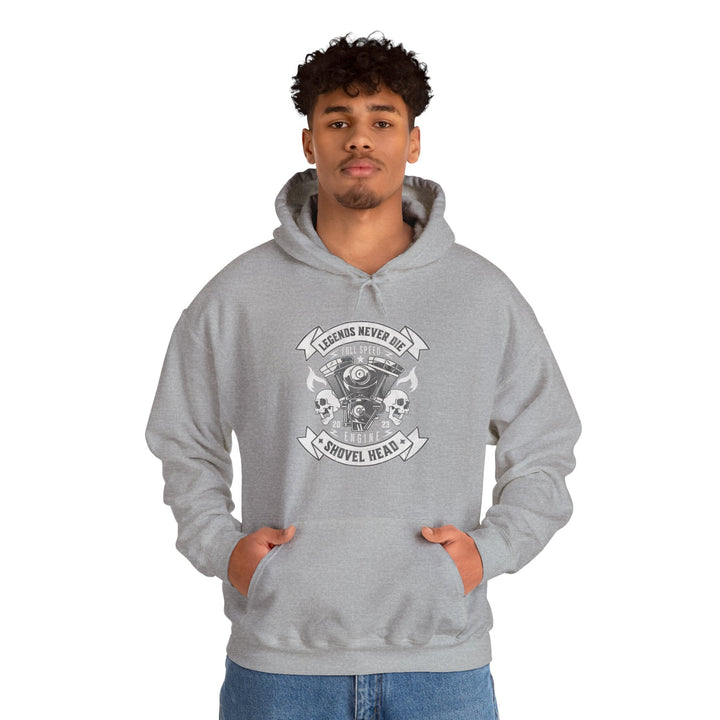 Legends Never Die Hoodie: Perfect for Motorcycle Enthusiasts, Bikers - Rare Leather Order Now !!