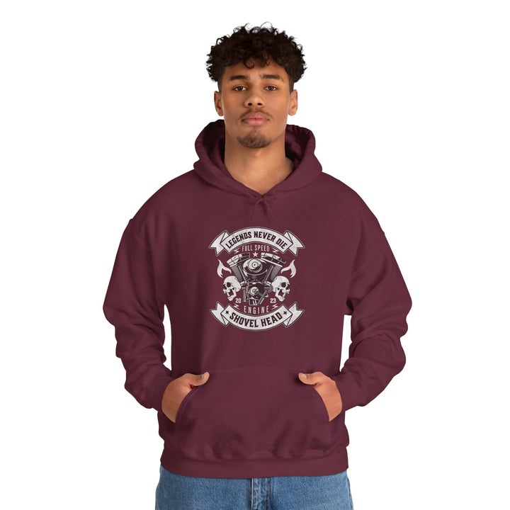 Legends Never Die Hoodie: Perfect for Motorcycle Enthusiasts, Bikers - Rare Leather Order Now !!