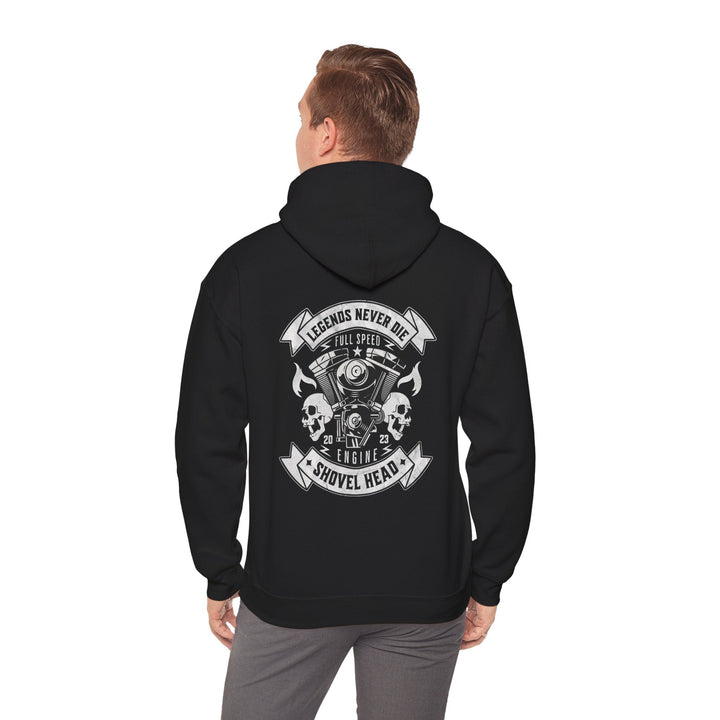 Legends Never Die Hoodie: Perfect for Motorcycle Enthusiasts, Bikers - Rare Leather Order Now !!