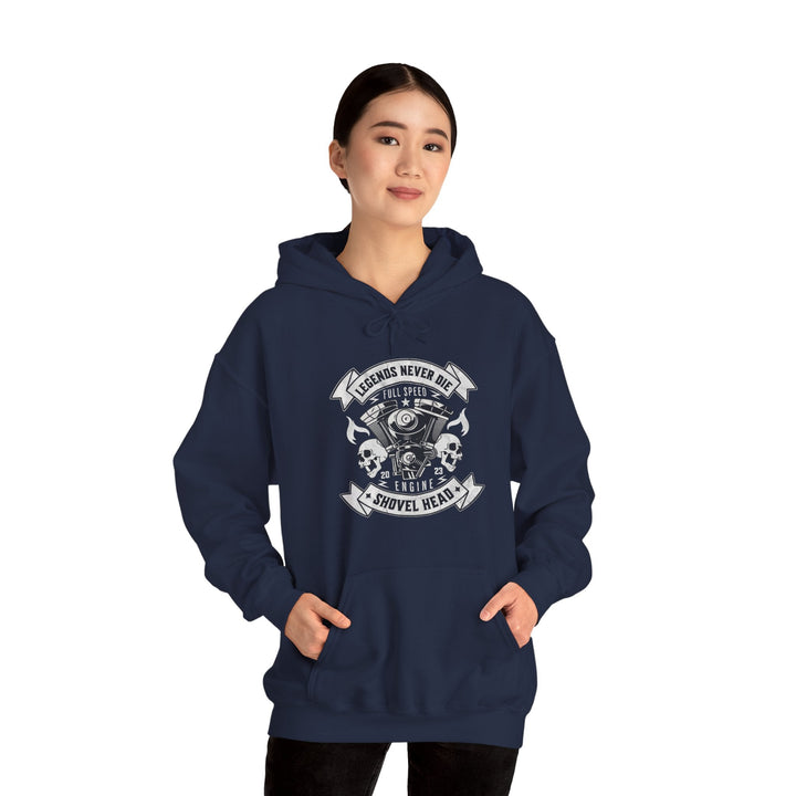 Legends Never Die Hoodie: Perfect for Motorcycle Enthusiasts, Bikers - Rare Leather Order Now !!