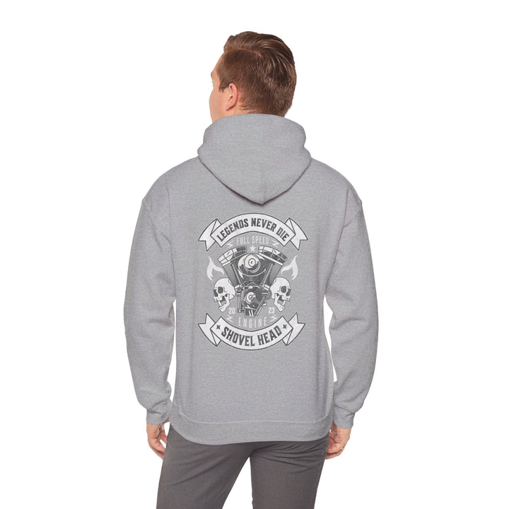 Legends Never Die Hoodie: Perfect for Motorcycle Enthusiasts, Bikers - Rare Leather Order Now !!