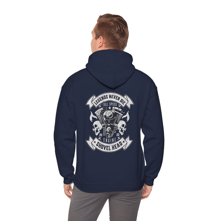 Legends Never Die Hoodie: Perfect for Motorcycle Enthusiasts, Bikers - Rare Leather Order Now !!