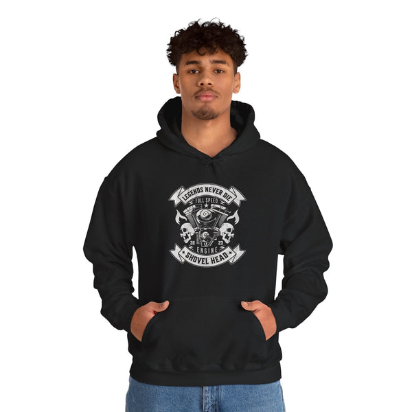 Legends Never Die Hoodie: Perfect for Motorcycle Enthusiasts, Bikers - Rare Leather Order Now !!