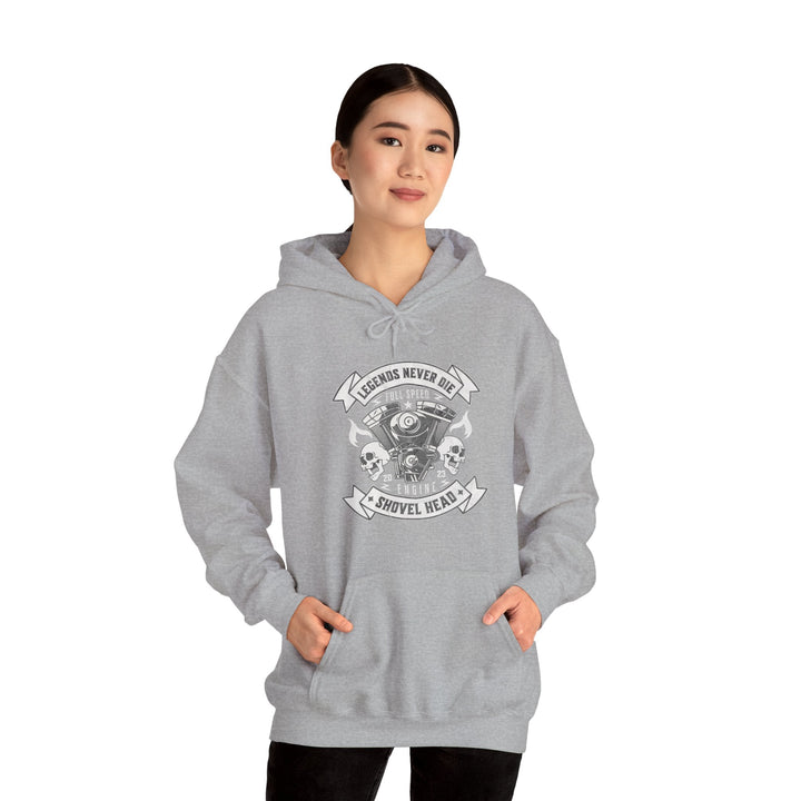 Legends Never Die Hoodie: Perfect for Motorcycle Enthusiasts, Bikers - Rare Leather Order Now !!