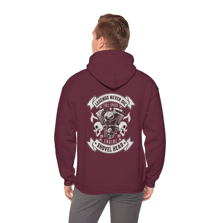 Legends Never Die Hoodie: Perfect for Motorcycle Enthusiasts, Bikers - Rare Leather Order Now !!