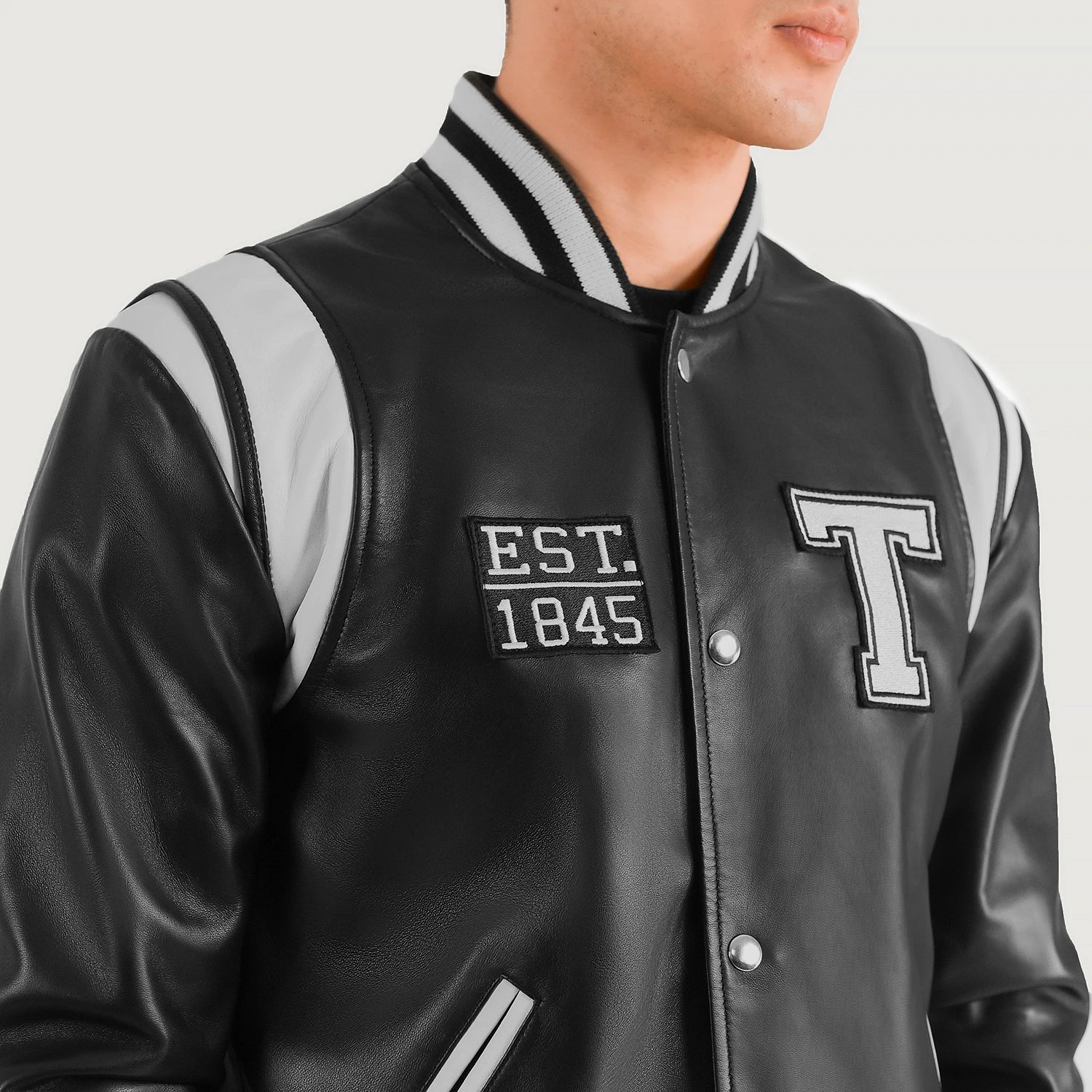 【りい】Time is on LEATHER VARSITY JACKET New Mexico Lobos Varsity Letterman Jacket – lojobands
