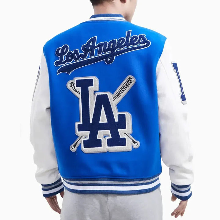 Los Angeles Dodgers MLB Mashup Varsity Jacket - Rare Leather