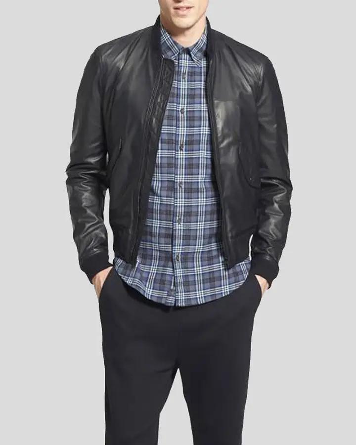 Lymo Black Bomber Leather Jacket - Rare Leather