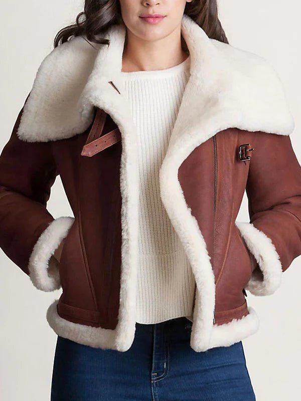 Madeline Shearling Sheepskin Leather Jacket - Rare Leather