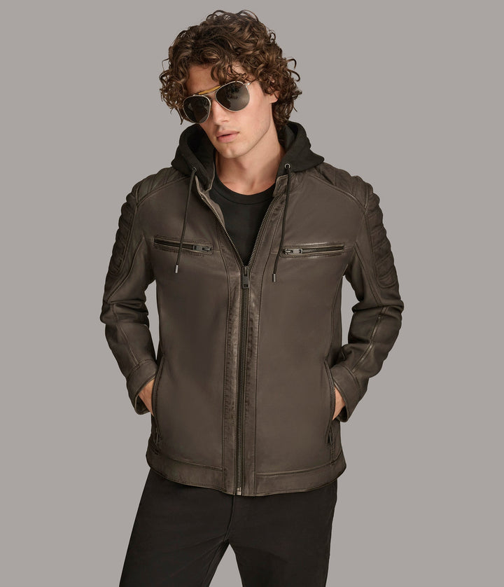 Mark Hooded Scuba Jacket - Rare Leather