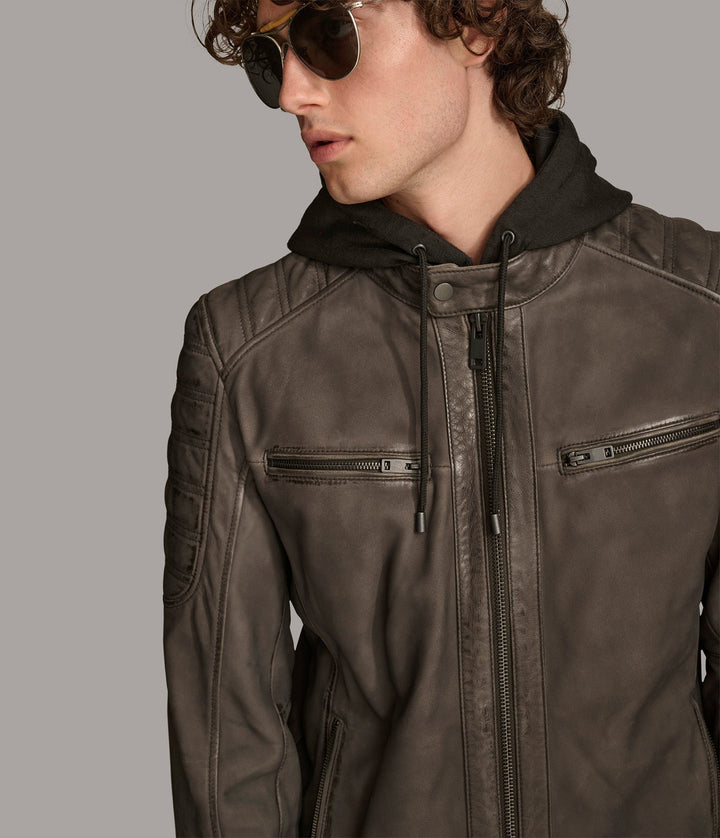 Mark Hooded Scuba Jacket - Rare Leather