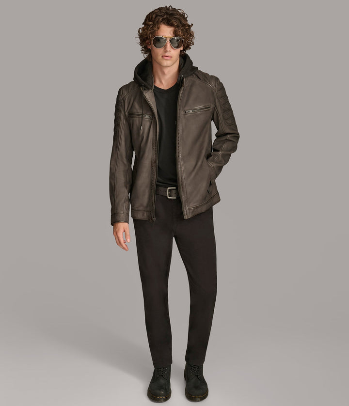 Mark Hooded Scuba Jacket - Rare Leather