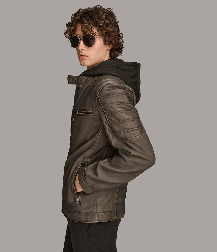 Mark Hooded Scuba Jacket - Rare Leather