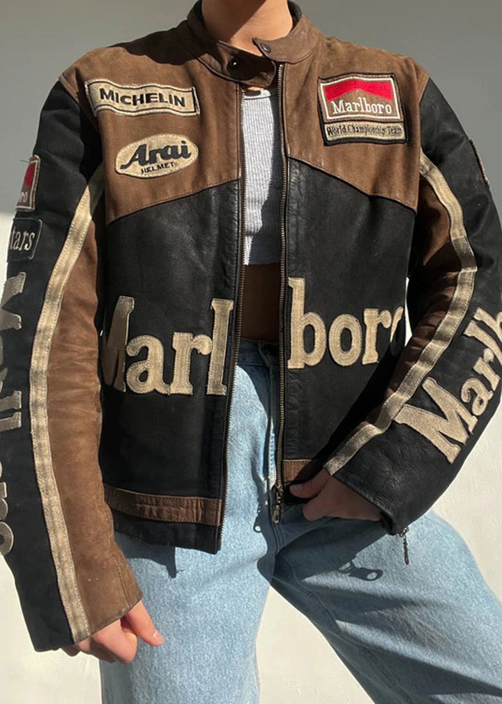 Marlboro Cafe Racer Leather Jacket for Men - Rare Leather