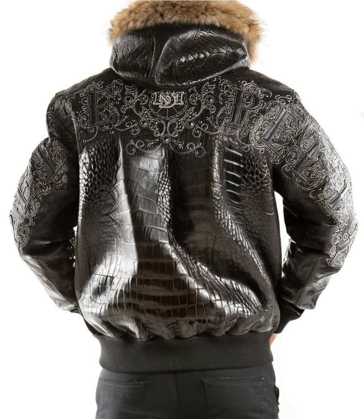 MB Black Leather Jacket with Hood - Rare Leather Order Now !!