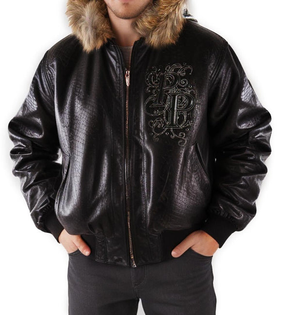 MB Black Leather Jacket with Hood - Rare Leather Order Now !!