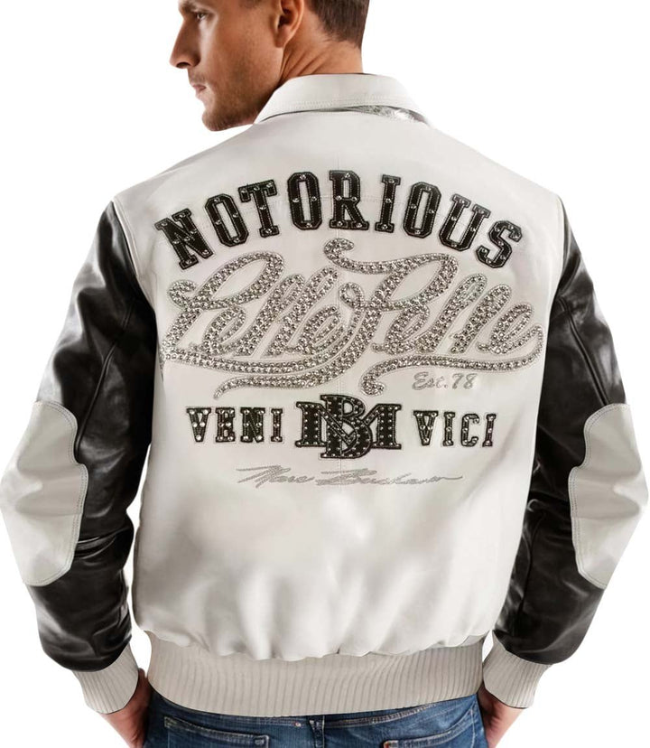 MB Notorious White Leather Jacket - Rare Leather Order Now !!