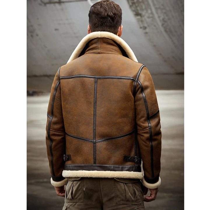 Men 2022 B6 RAF Flight Shearling Sheepskin Leather Jacket - Rare Leather