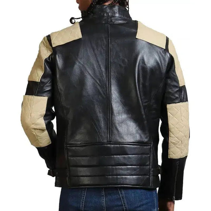 Men Black Brando Fashion Men Leather Jacket - Rare Leather