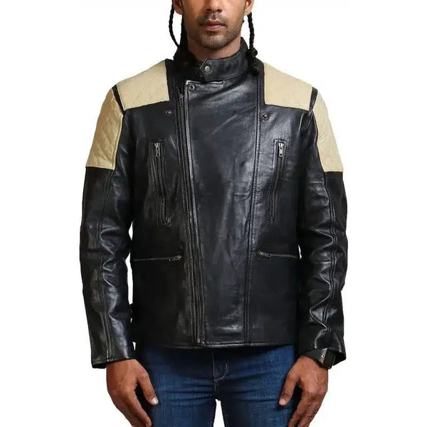 Men Black Brando Fashion Men Leather Jacket - Rare Leather
