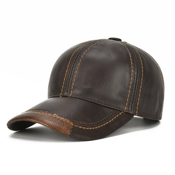 Men Single Leather Thin Baseball Cap - Rare Leather Order Now !!