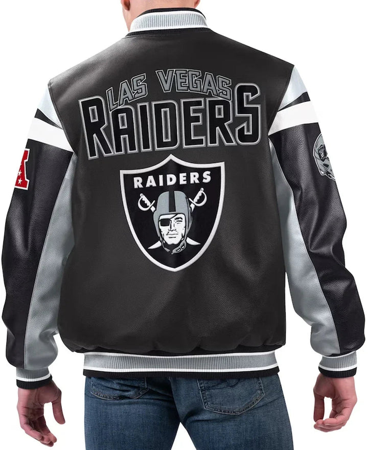 Men’s Las Vegas Raiders G - III Sports Varsity Jacket - Rare Leather
