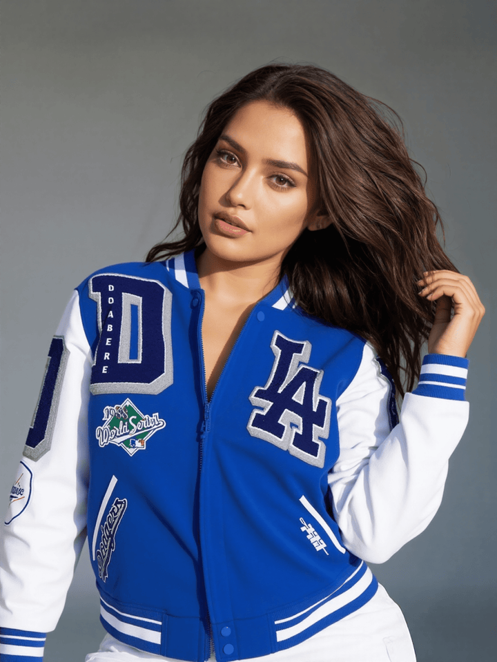 Men's Los Angeles Dodgers MLB Mashup Varsity Jacket - Rare Leather
