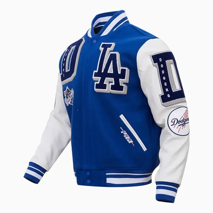 Men's Los Angeles Dodgers MLB Mashup Varsity Jacket - Rare Leather