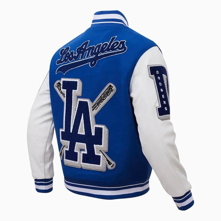 Men's Los Angeles Dodgers MLB Mashup Varsity Jacket - Rare Leather