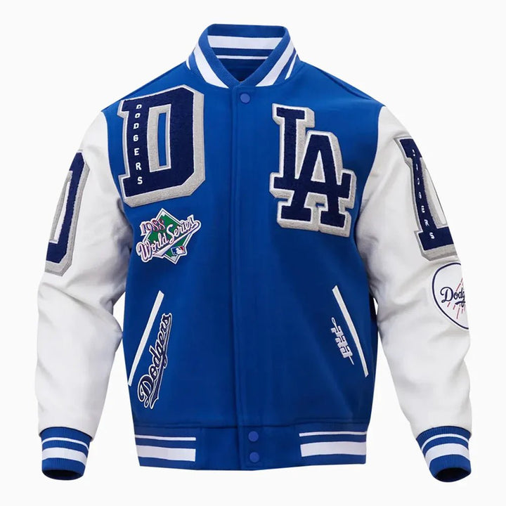 Men's Los Angeles Dodgers MLB Mashup Varsity Jacket - Rare Leather