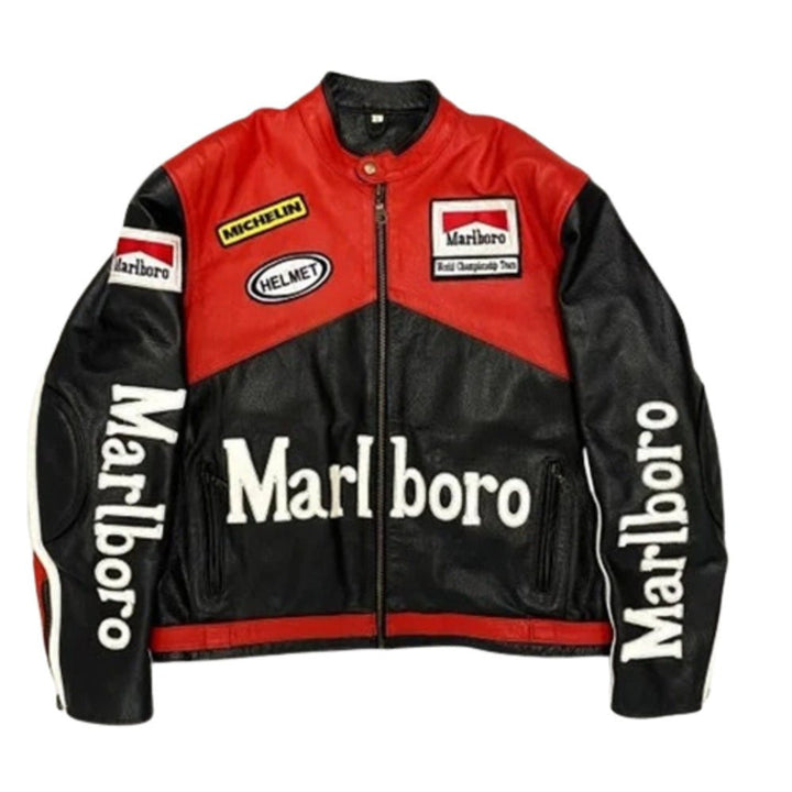 Men’s Red Marlboro Racing Jacket - Rare Leather