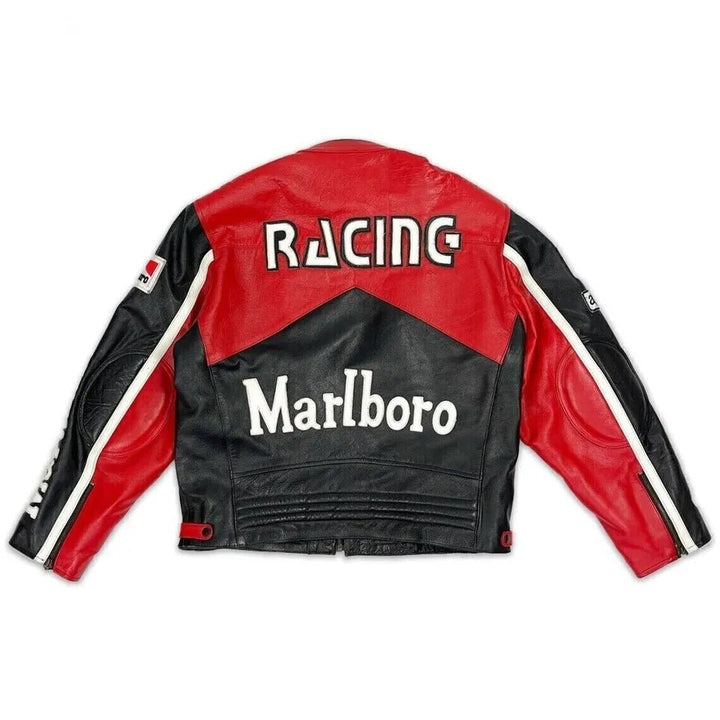 Men’s Red Marlboro Racing Jacket - Rare Leather