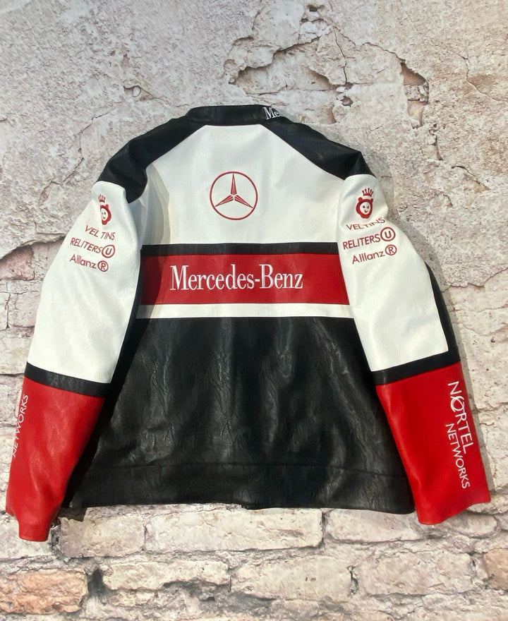 Mercedes x McLaren Leather Vintage Racing Jacket - Rare Leather Order Now !!