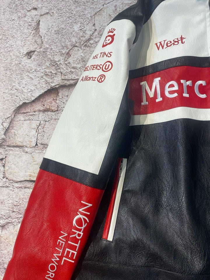 Mercedes x McLaren Leather Vintage Racing Jacket - Rare Leather Order Now !!