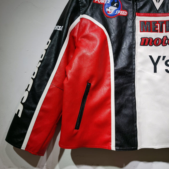 Metro Moto Y's Leather Vintage Racing Jacket - Rare Leather Order Now !!