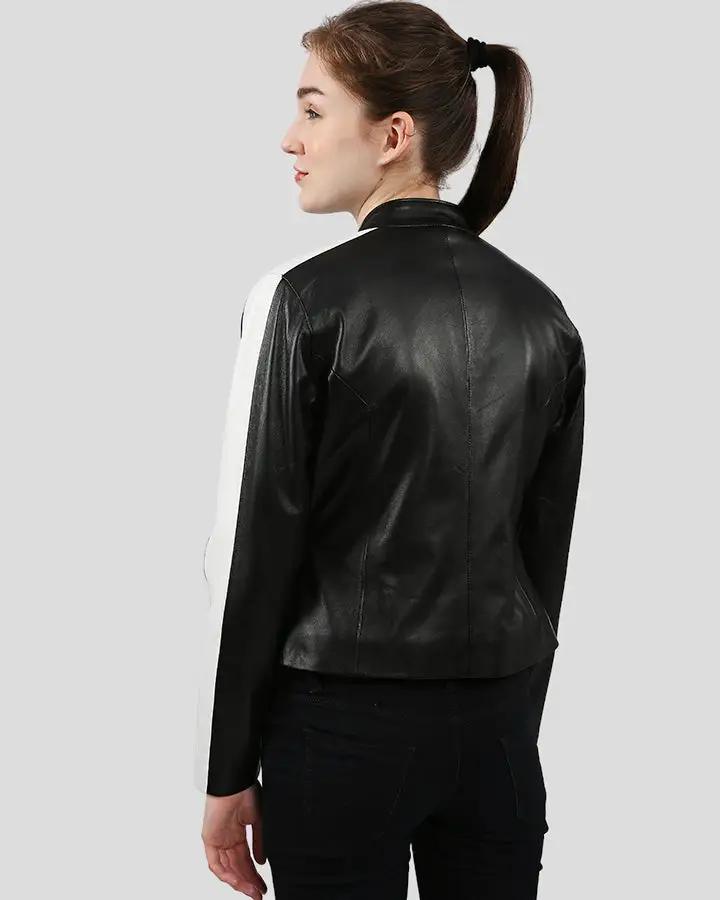 Michel Black & White Racer Leather Jackets - Rare Leather